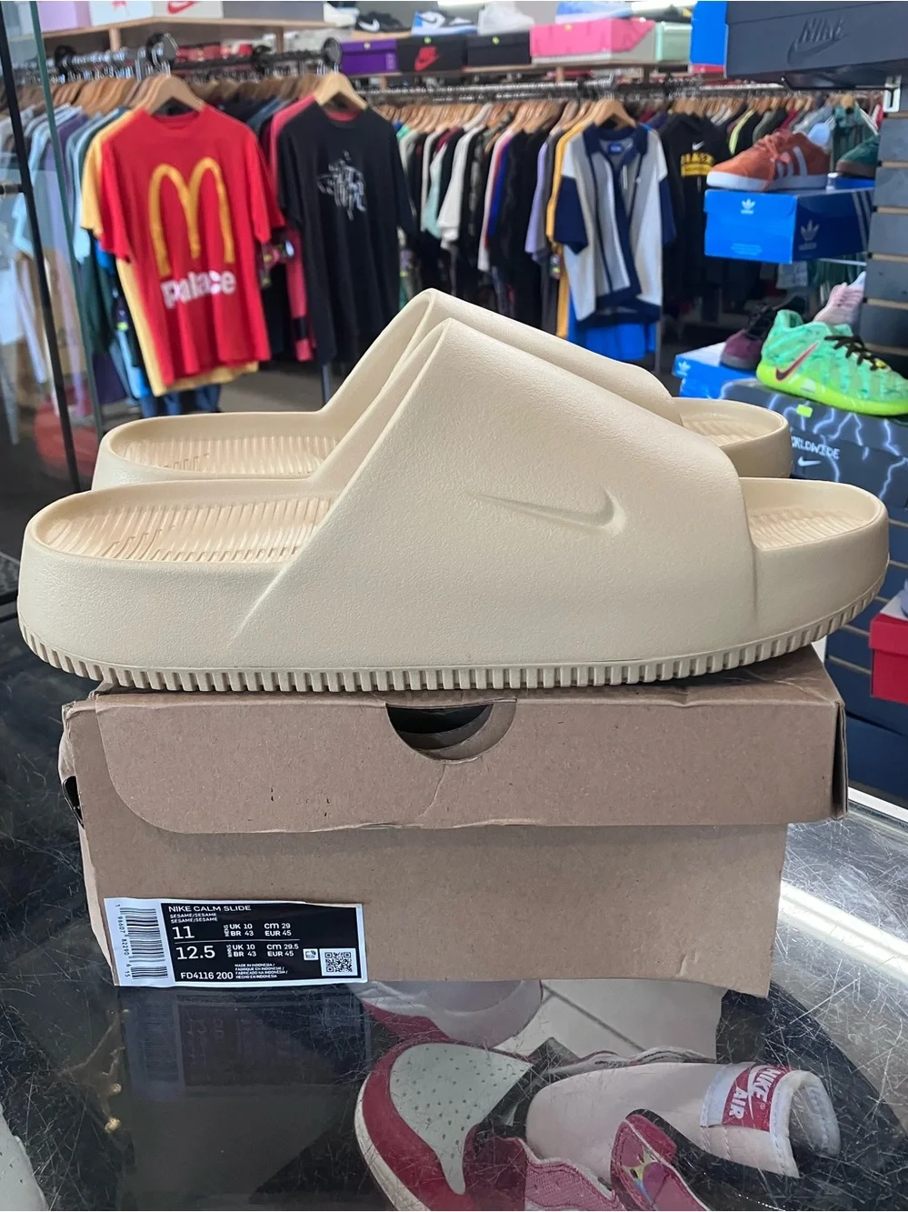 Nike Calm Slide Sesame Size 11